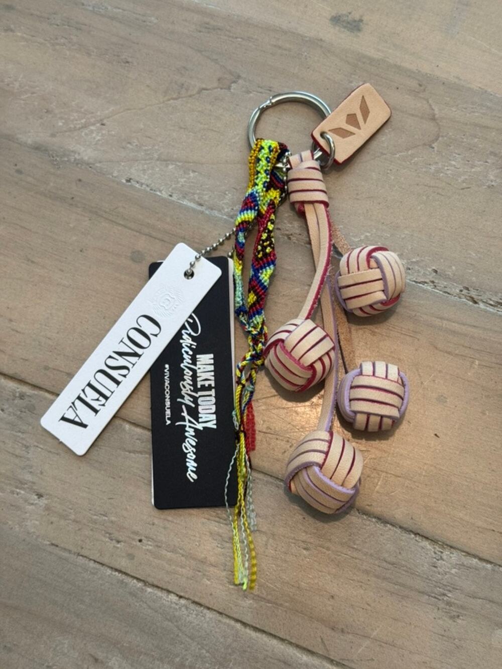 Consuela Leather Fiesta Knots Bag Charm